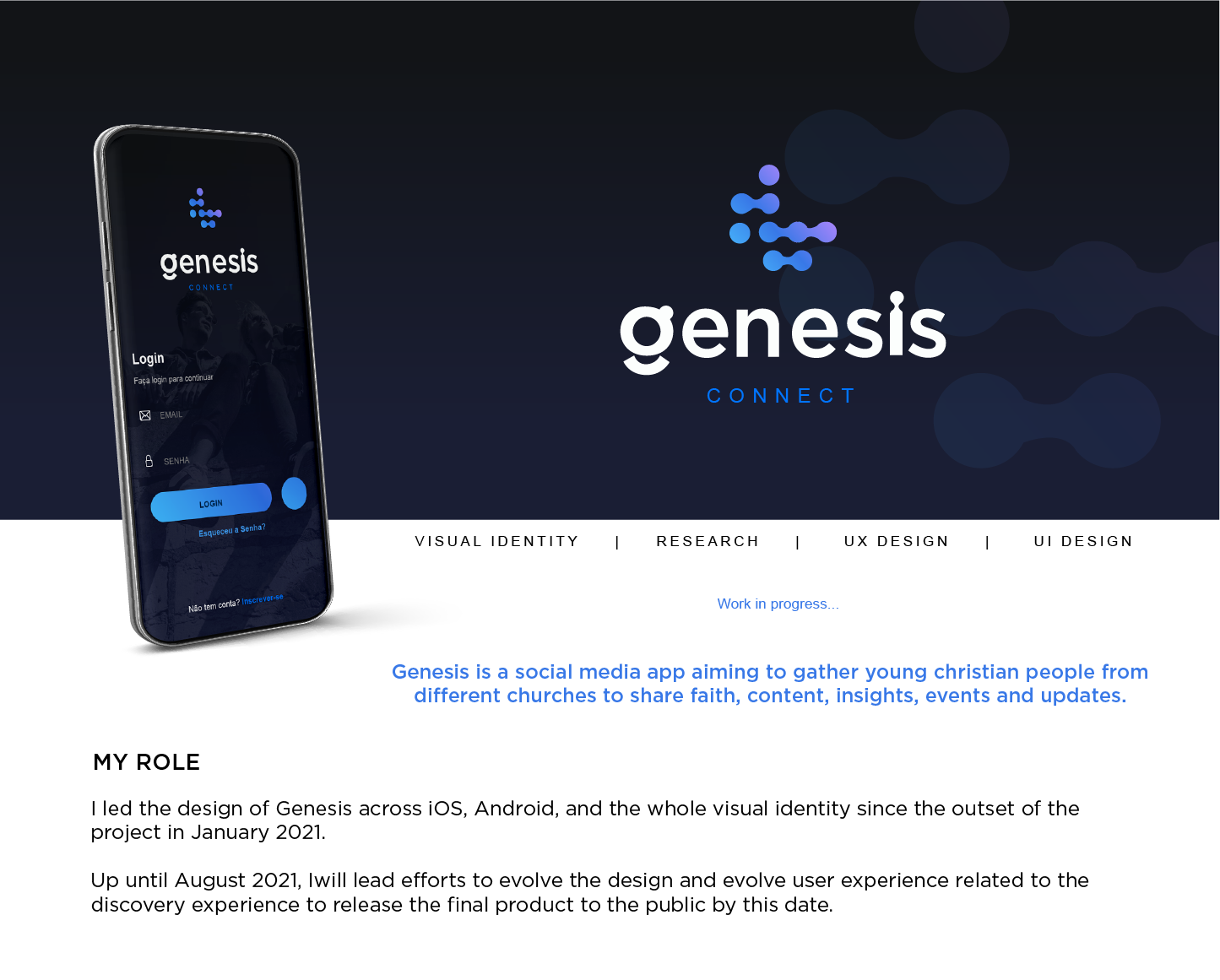 Genesis App - Product Design